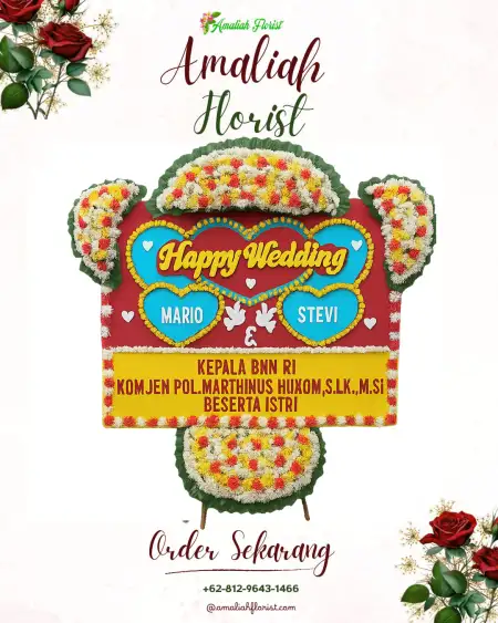 Papan Bunga Pernikahan Wouma